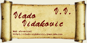 Vlado Vidaković vizit kartica